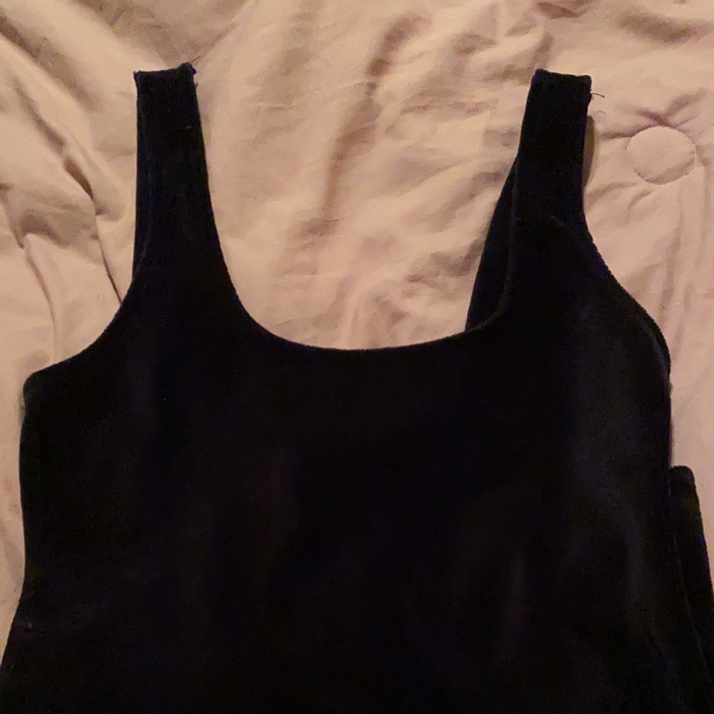 Black velvet body suit